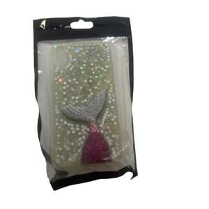 New Iphone XS Glitter Mermaid Pink Tale Phone Case New In The Plastic